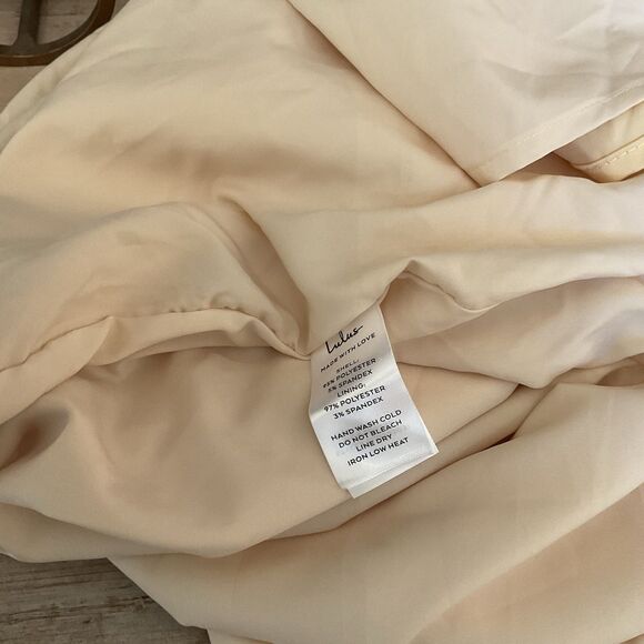 Lulus Truly the Cutest Dress Women's M Light Yellow Satin Mini Square Neck NWT - Picture 8 of 9